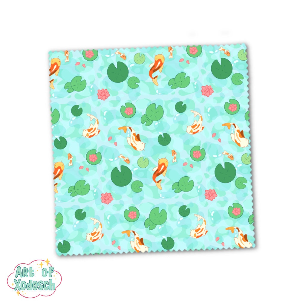 koi fishes - microfiber cloth