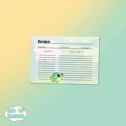 froggy recipe cards