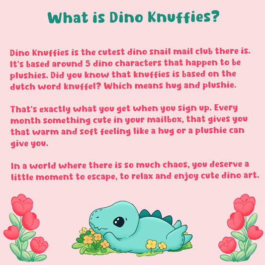 dino knuffies snail mail club