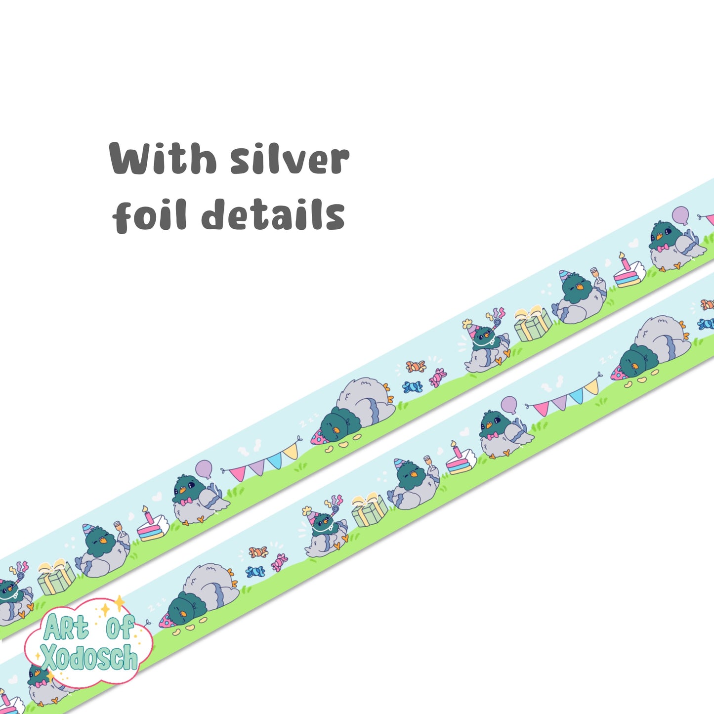 pigeon silver foil washi tape