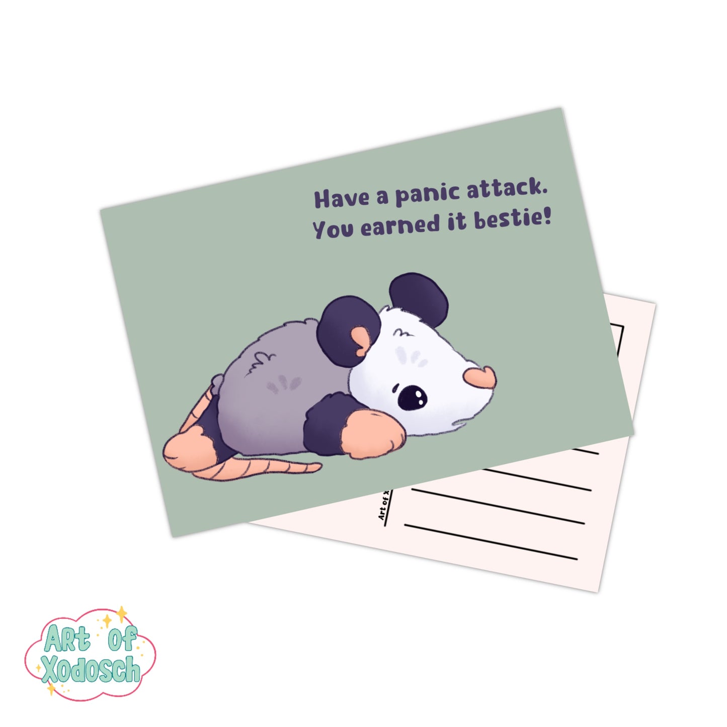 opossum postcard