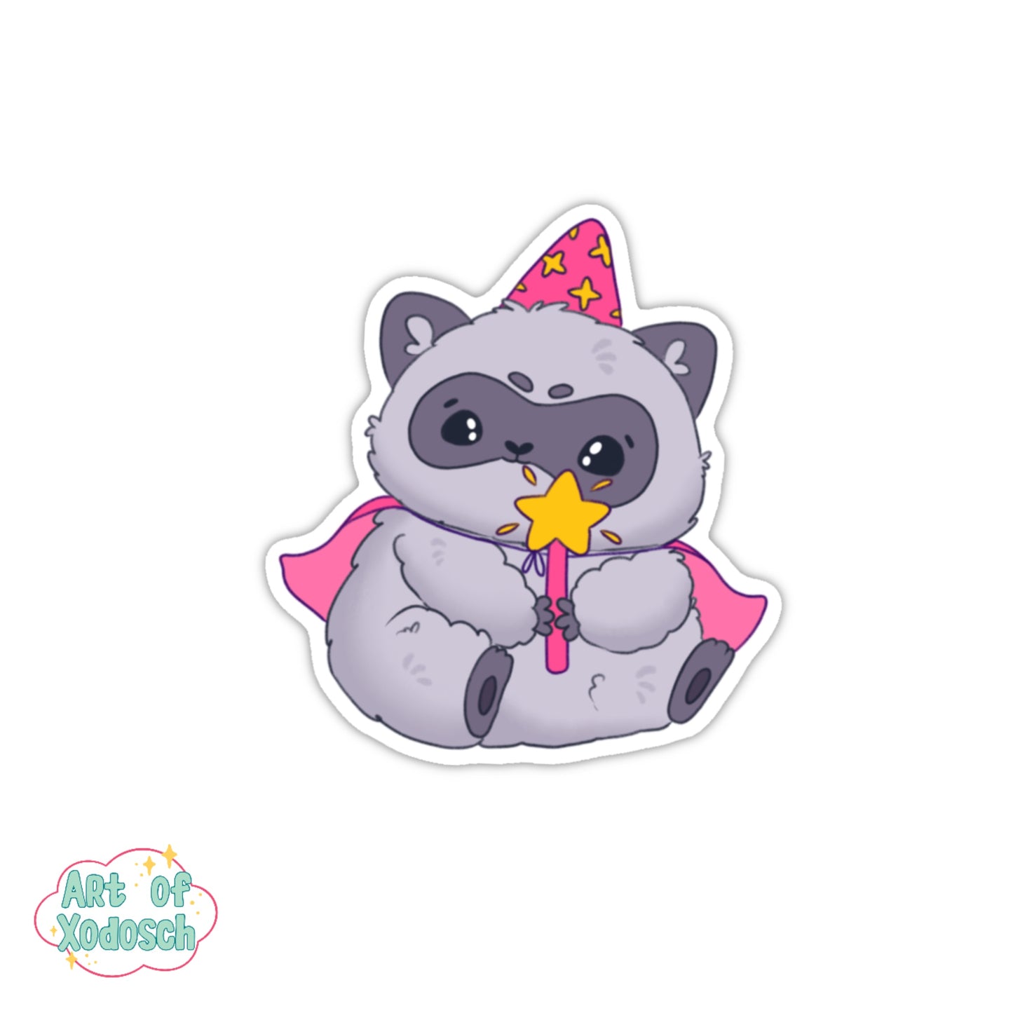wizard raccoon sticker