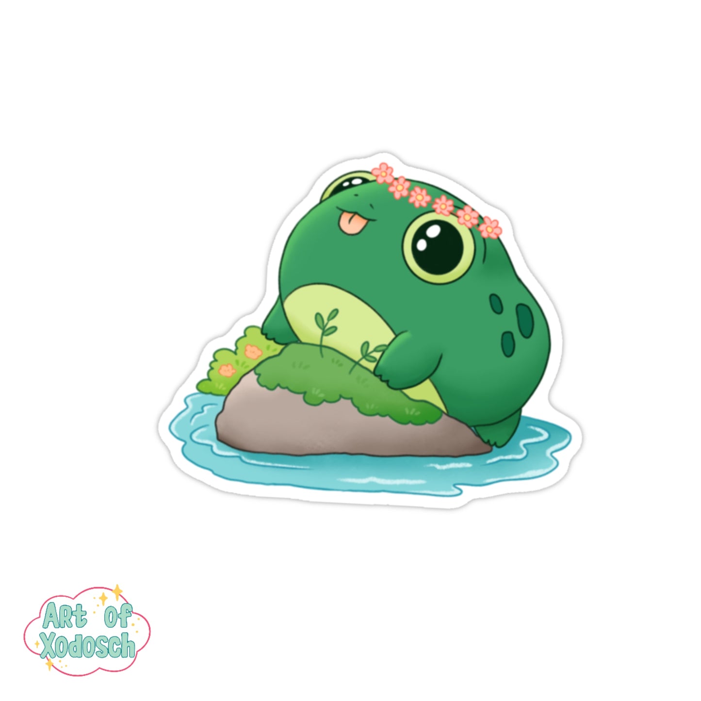 silly frog sticker