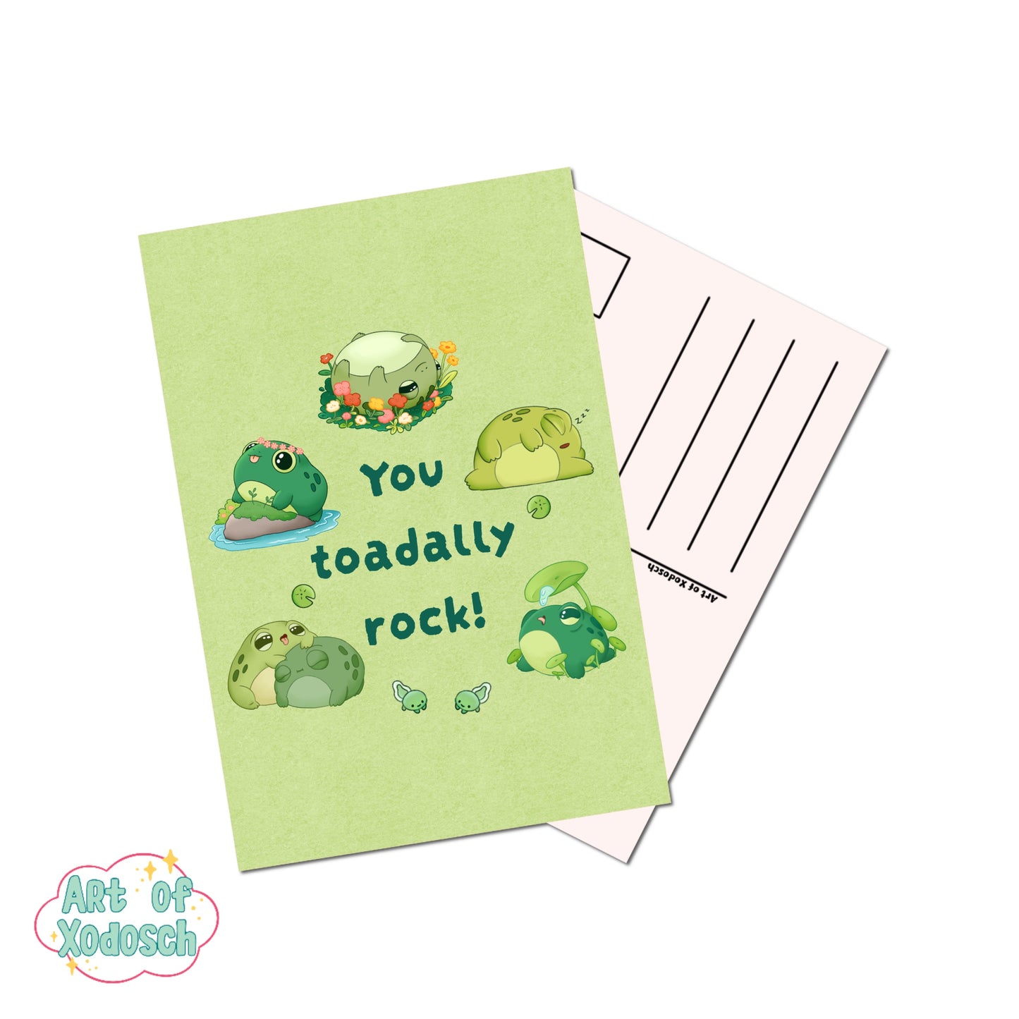 frog you toadally rock postcard