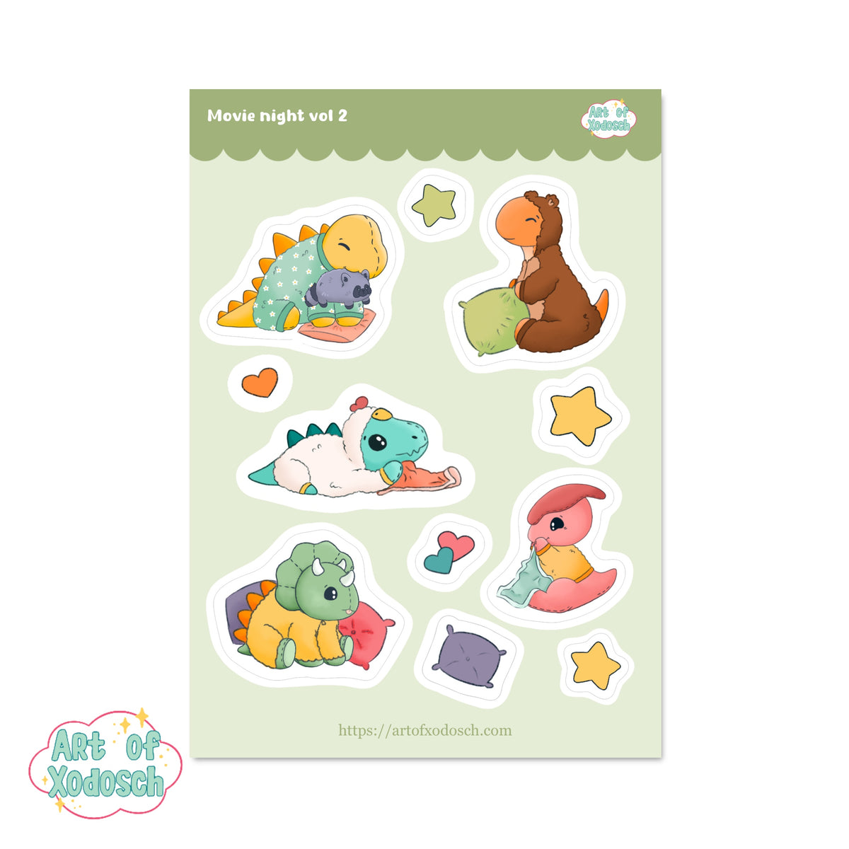 dino movie night 2 sticker sheet