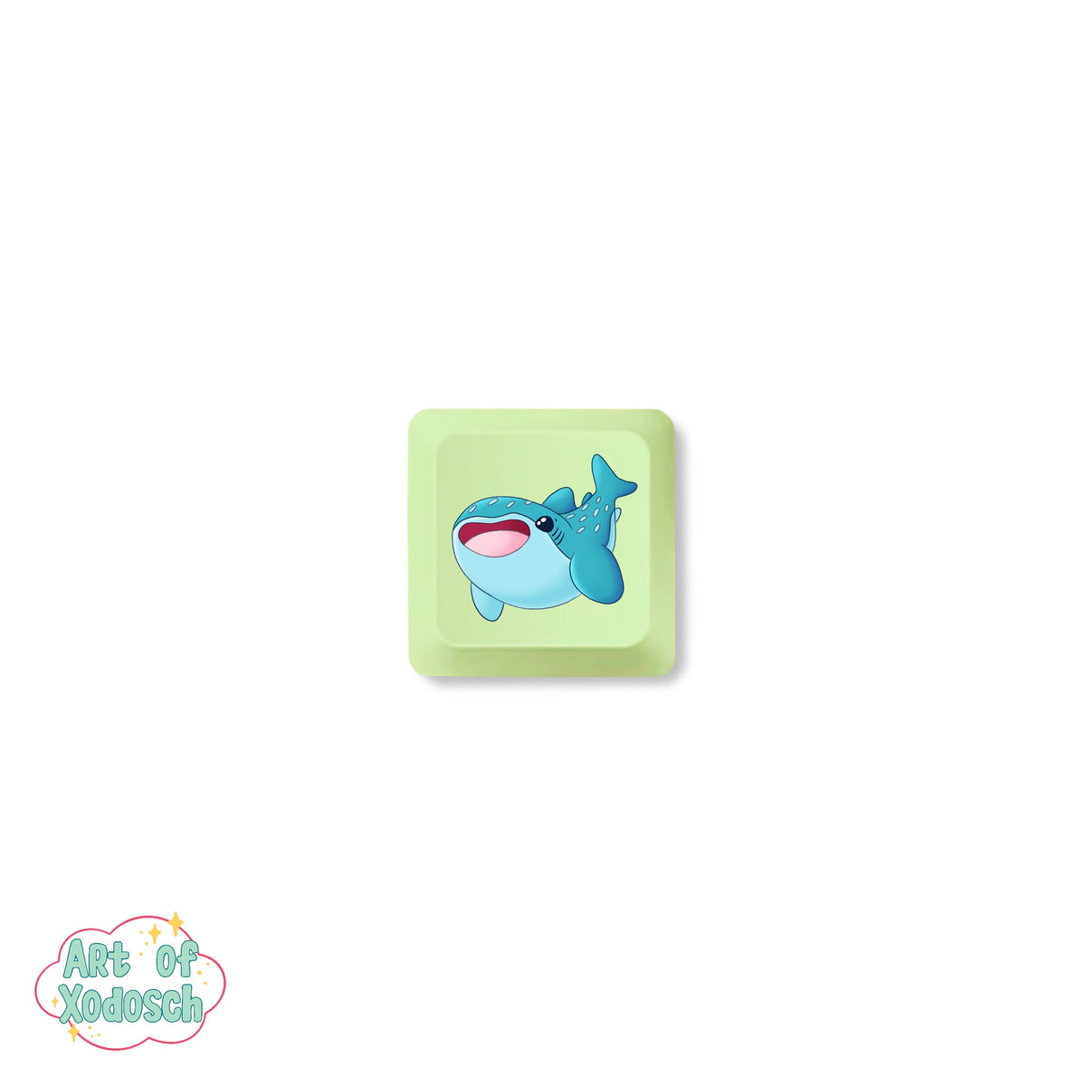whale shark light green key cap
