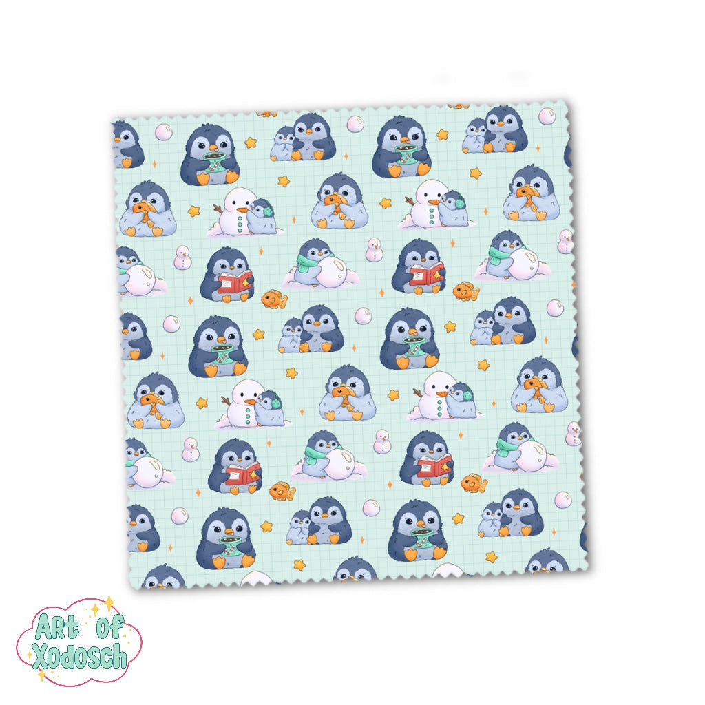 penguins - microfiber cloth
