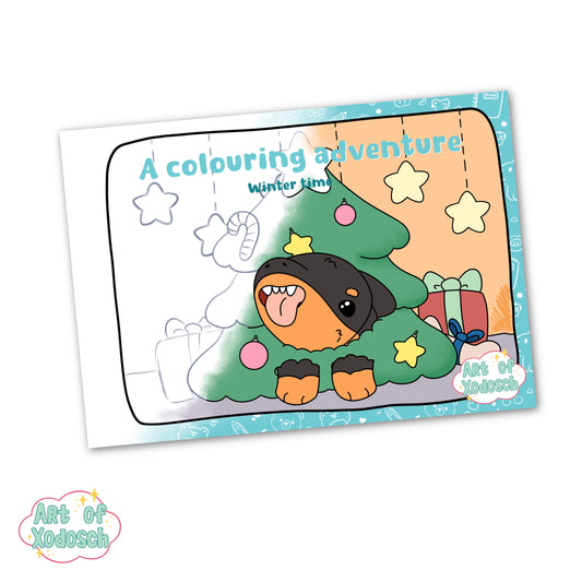 winter time - cosy colouring book for adults