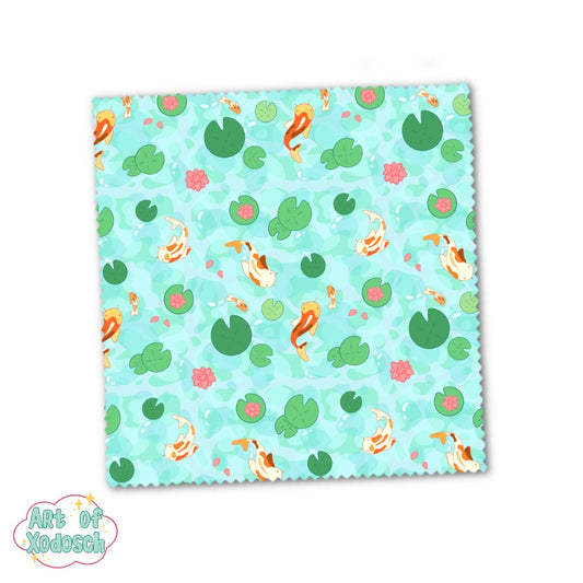 koi fishes - microfiber cloth