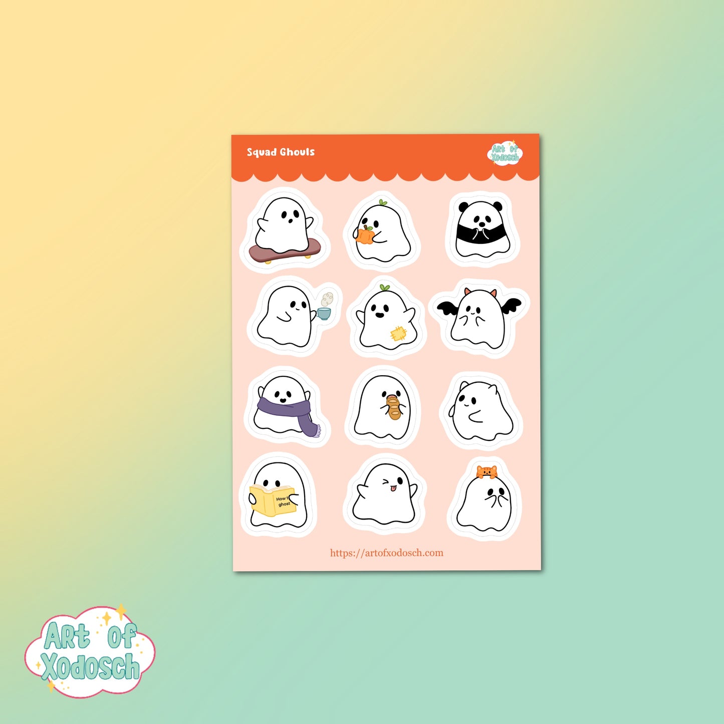 squad ghouls sticker sheet