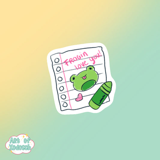 frogin love you sticker