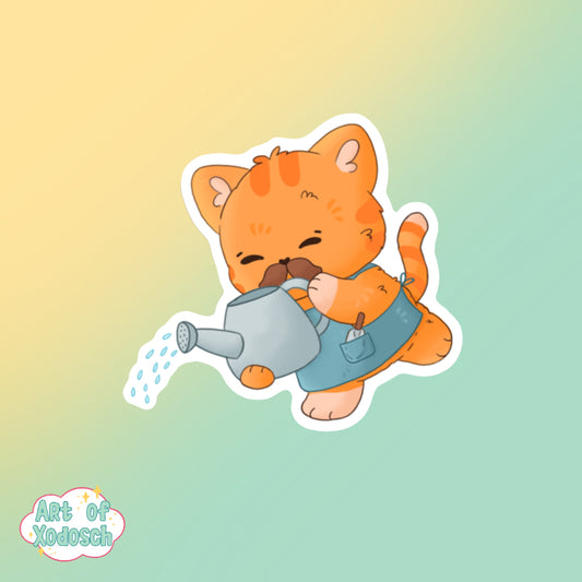 orange cat sticker