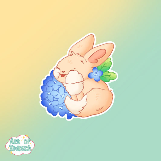 fennec fox flowers 3 sticker