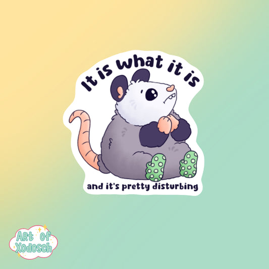 opossum disturbing - sticker