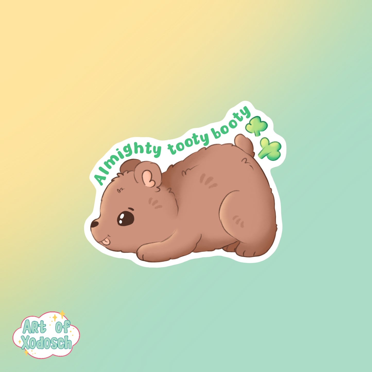 bear fart sticker