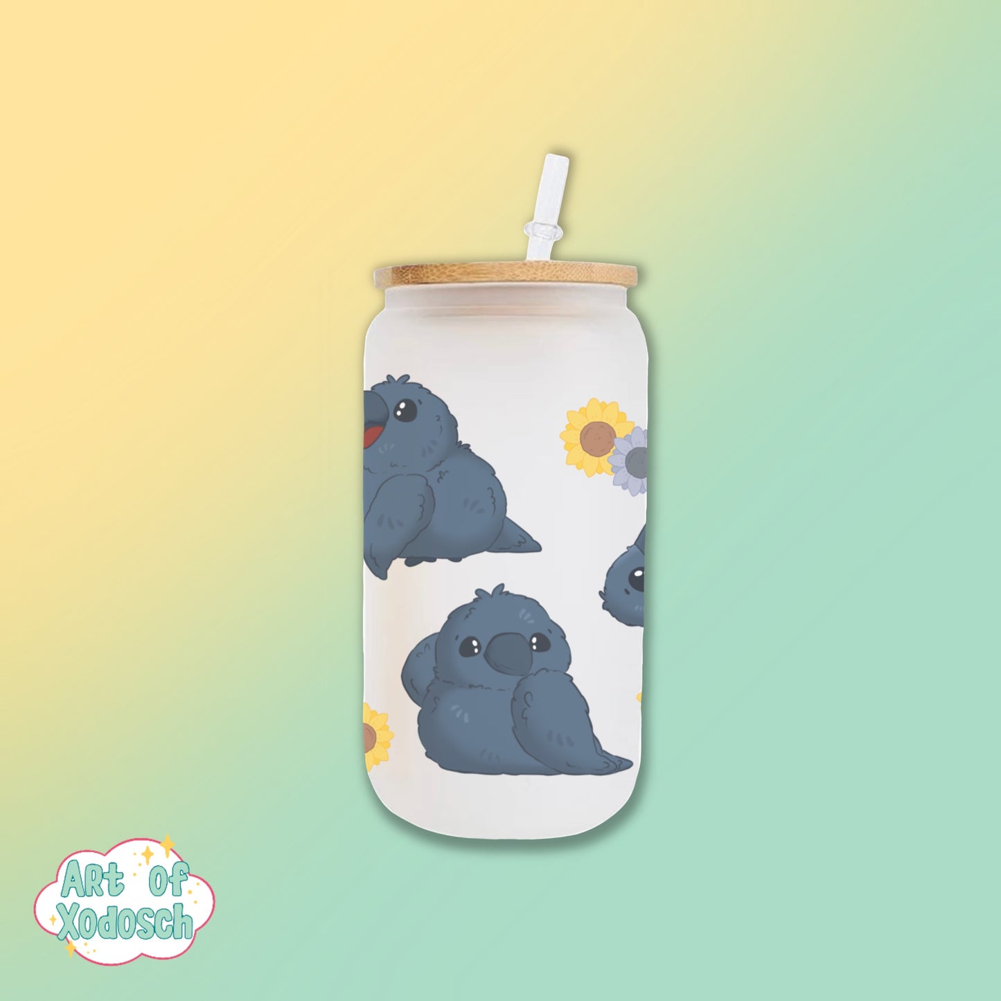 crow glass tumbler