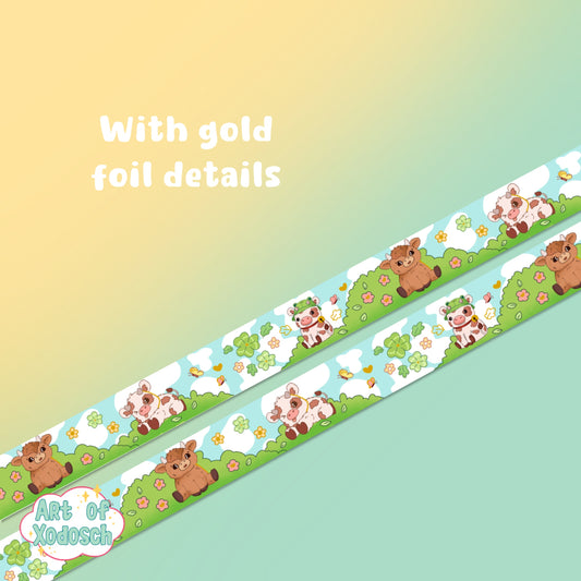 cows gold foil washi tape