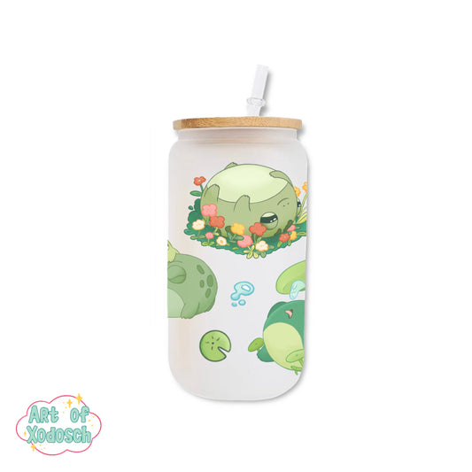 frogs glass tumbler