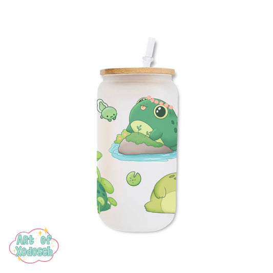 frogs glass tumbler