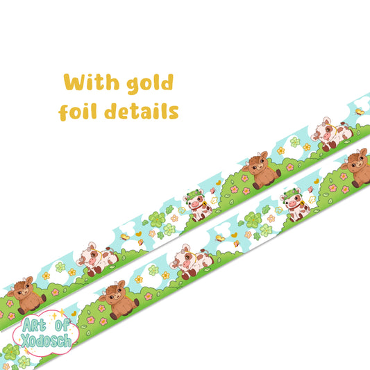 cows gold foil washi tape