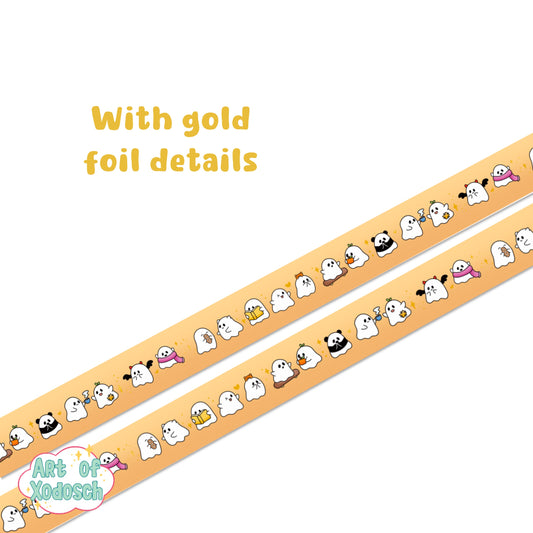 ghosts gold foil washi tape