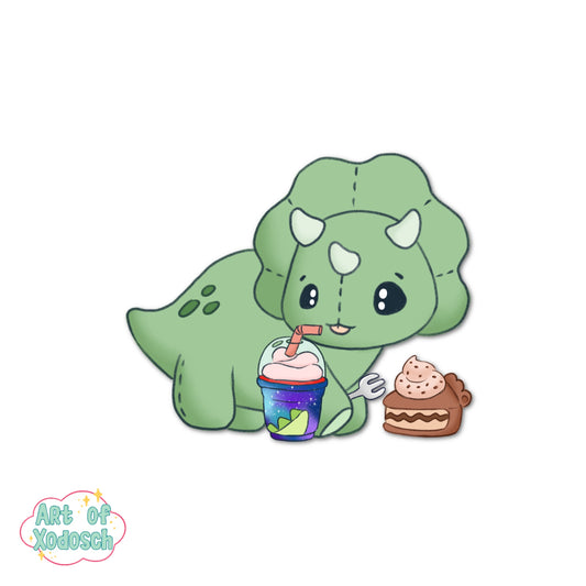 Freddy the dinosaur sticker