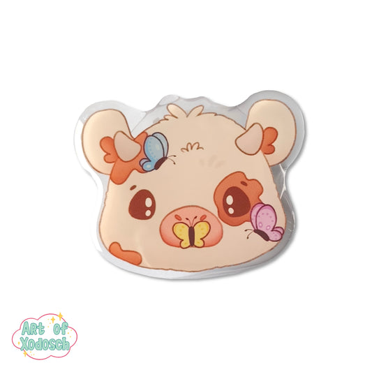 cow with butterflies phone holder