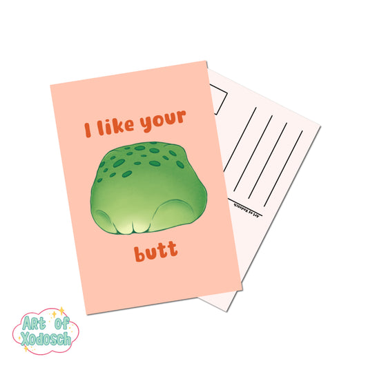like your butt postcard