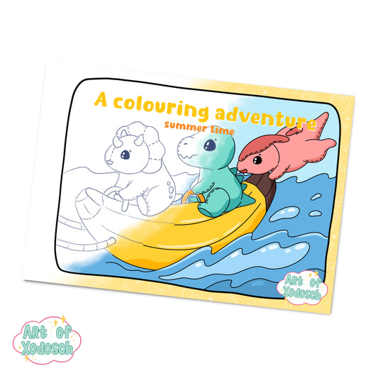 a colouring adventure - summer time - colouring book