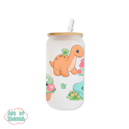 dino knuffies glass tumbler