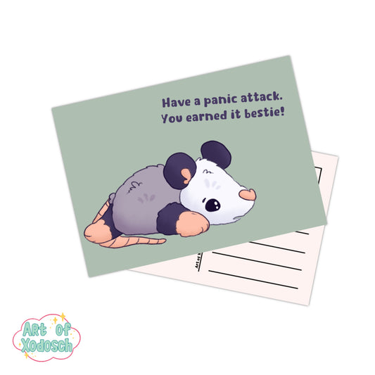 opossum postcard