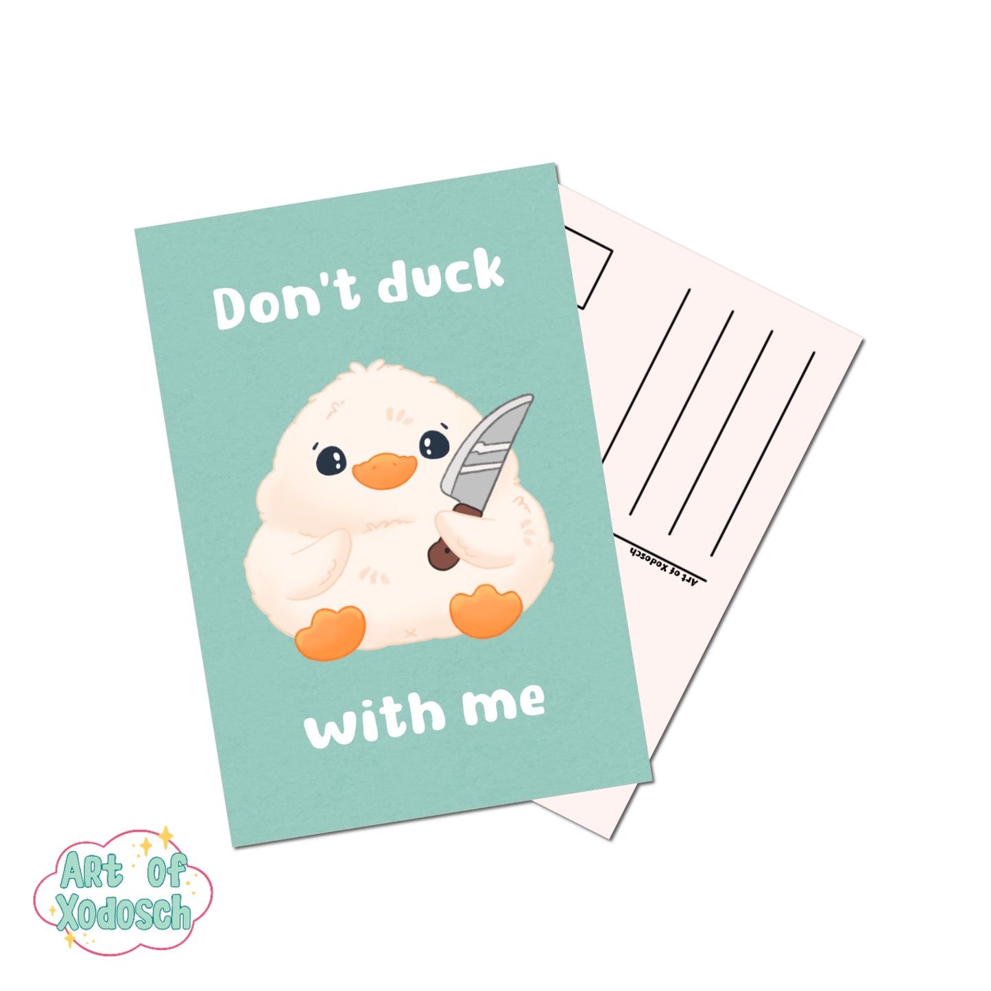 don’t duck with me postcard