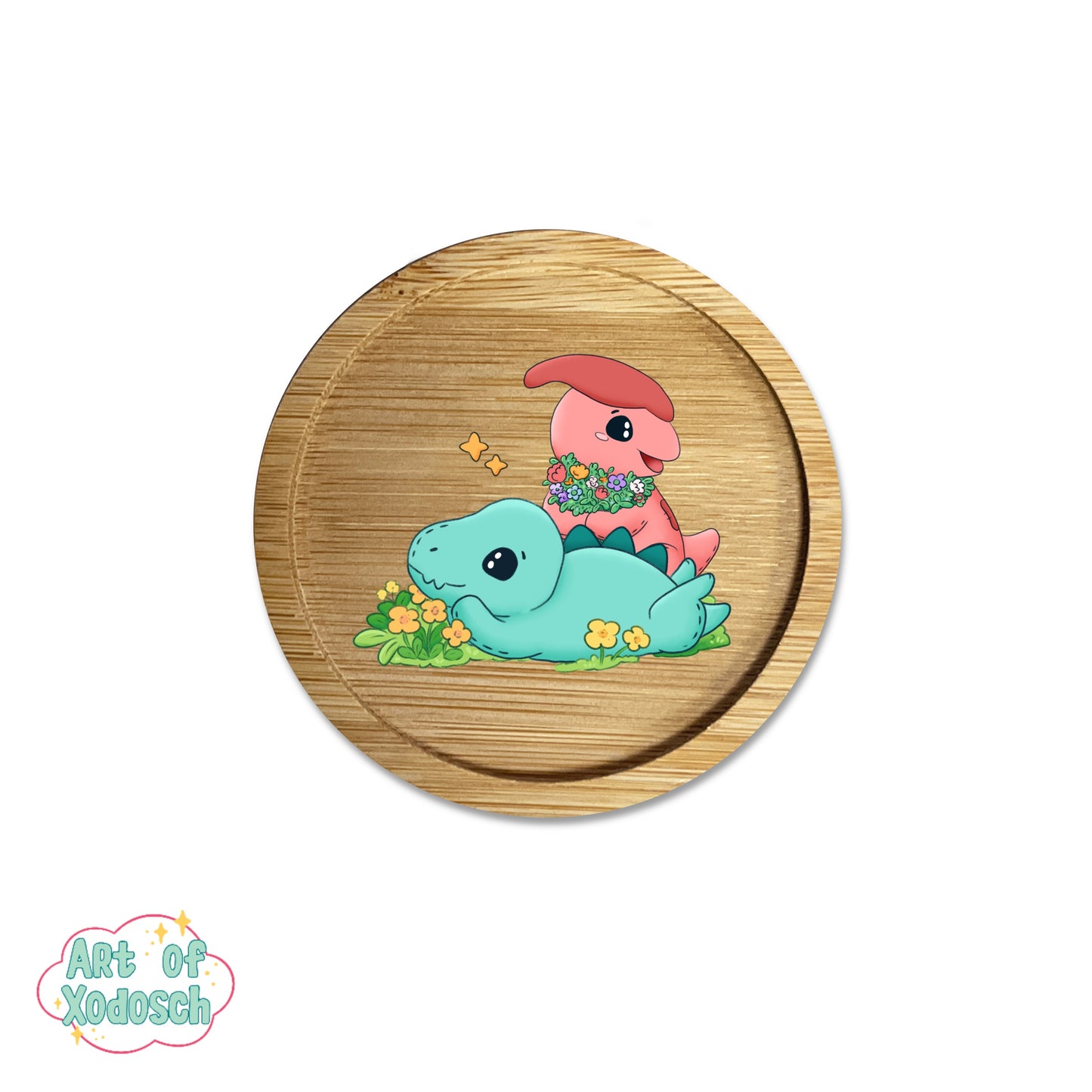 Danny and Cammy the dino wooden coaster