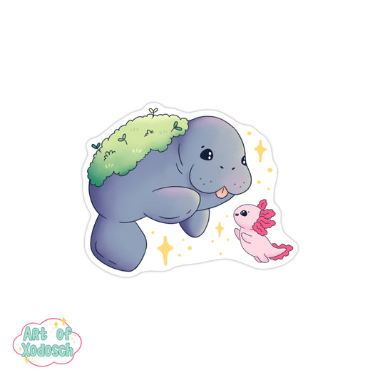 manatee axolotl sticker