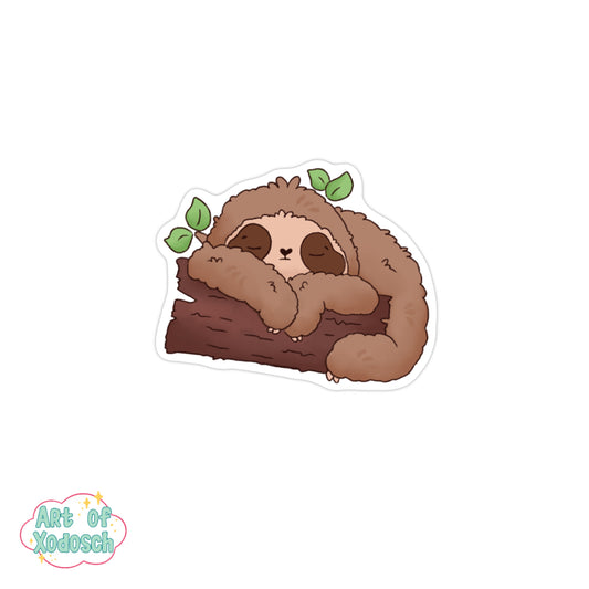 sloth sleeping sticker
