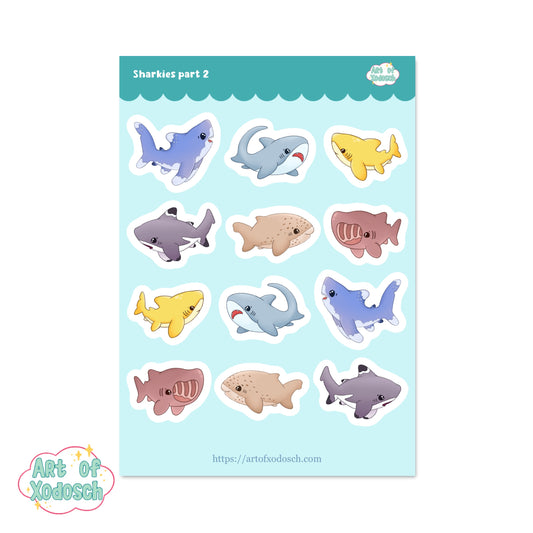sharkies part 2 sticker sheet