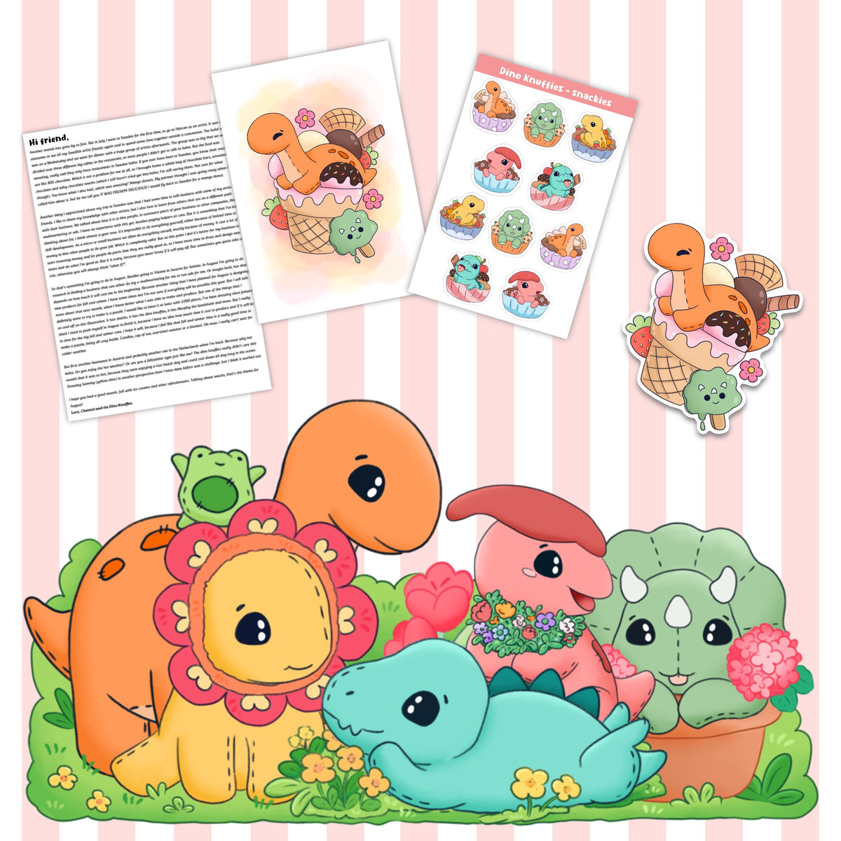 dino knuffies mail club - one time buy
