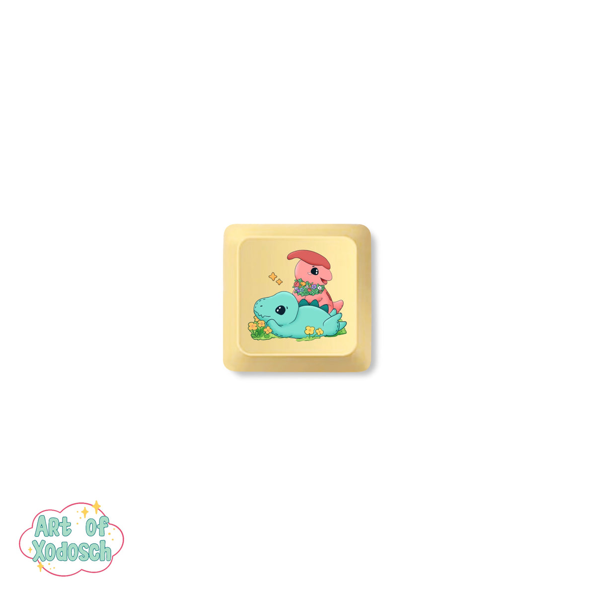 dino yellow key cap