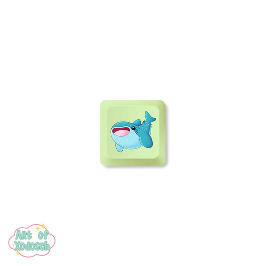 whale shark light green key cap