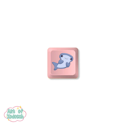 hammerhead shark pink key cap