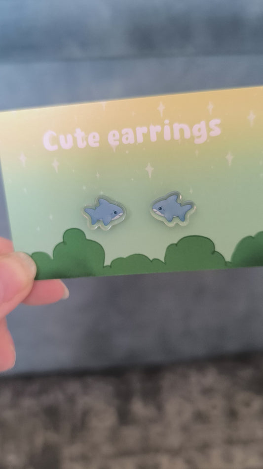 shark earrings