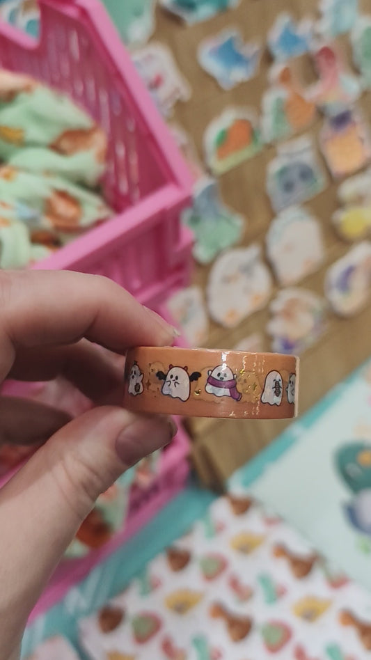 ghosts gold foil washi tape