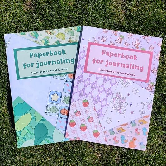 Paperbook for journaling - green and blue